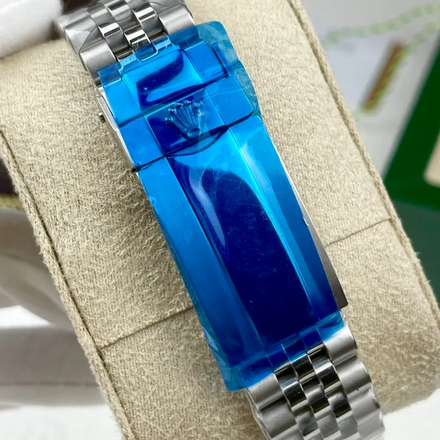 Rolex Black Blue Stainless Steel Case Two-Tone Ceramic Bezel Mechanical Watch 6