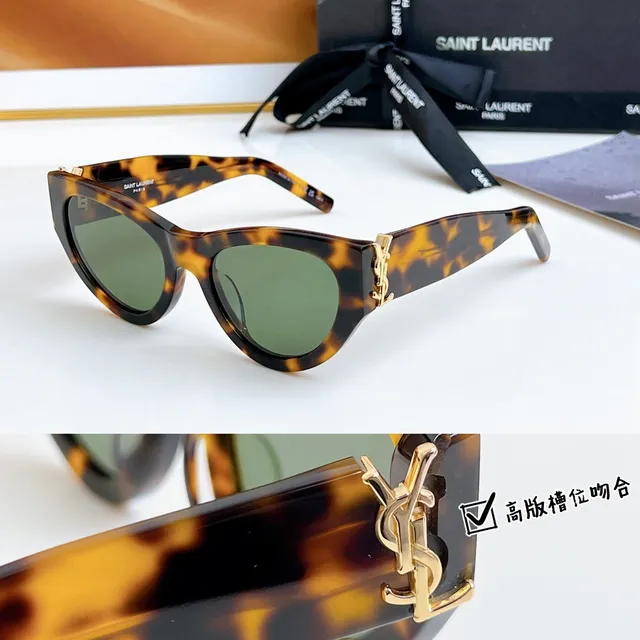 Saint Laurent কালো সিলভার ক্যাট আই সিলুয়েট গ্লসি অ্যাসিটেট সানগ্লাস 4