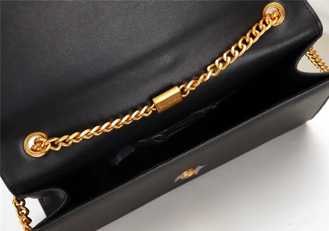 Saint Laurent Loulou Black Gold Chain Bag 8