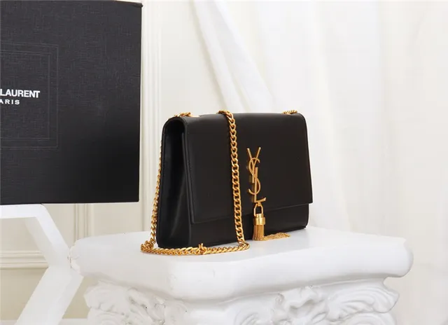 Saint Laurent Loulou Black Gold Chain Bag 11