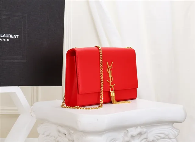Saint Laurent Loulou Black Gold Chain Bag 20