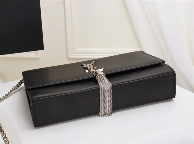 Saint Laurent Loulou Black Gold Chain Bag 22