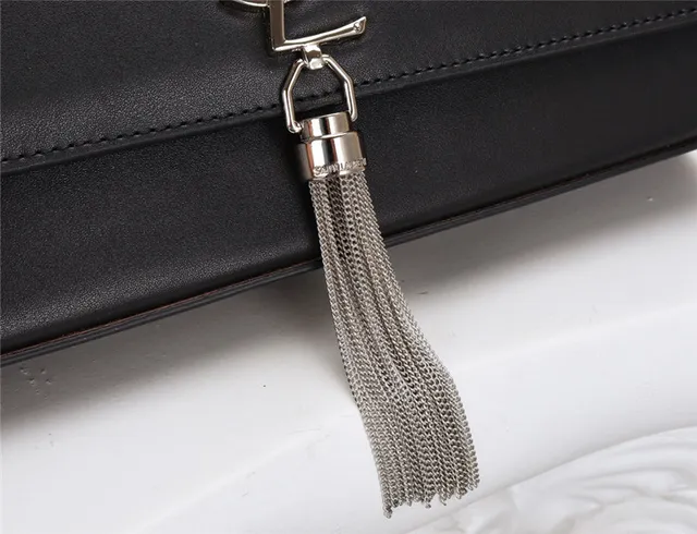 Saint Laurent Loulou Black Gold Chain Bag 24