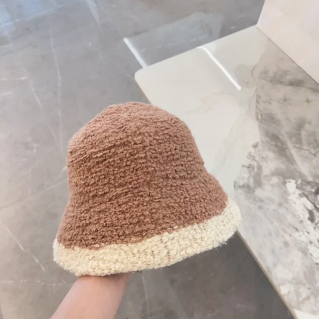 Saint Laurent Monogram Embroidered Two-Tone Shearling Bucket Hat 4