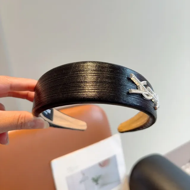 Saint Laurent Monogram Headband Belt Noir et Argent Ceinture en cuir 6