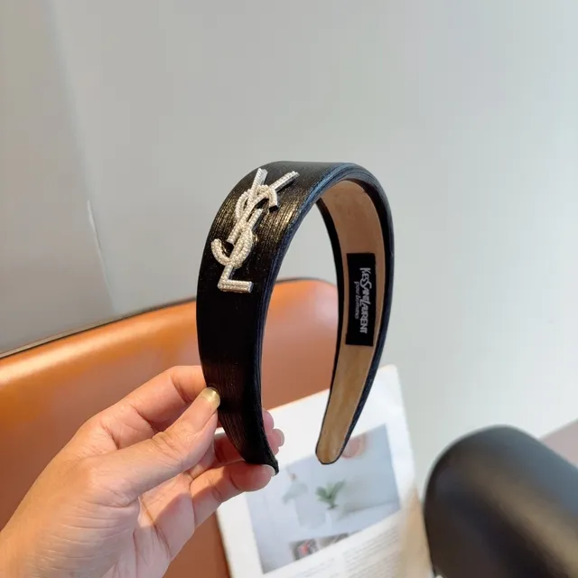 Saint Laurent Monogram Headband Belt Noir et Argent Ceinture en cuir 8