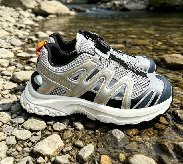 Salomon ACS Pro রূপালি কালো লেবু সবুজ মোটা স্নিকার 5