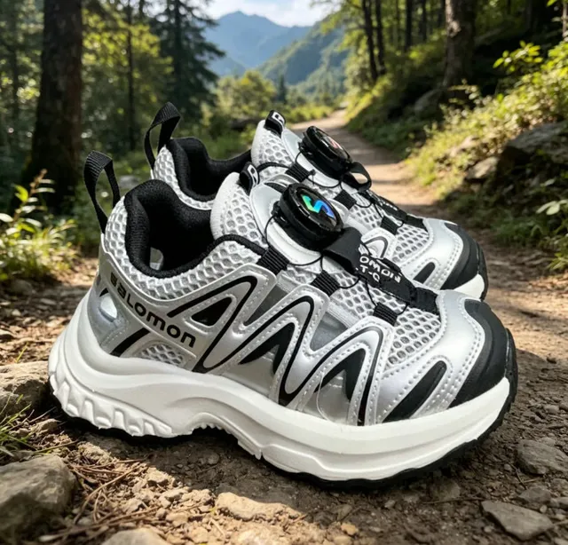 Salomon ACS Pro রূপালি কালো লেবু সবুজ মোটা স্নিকার 6