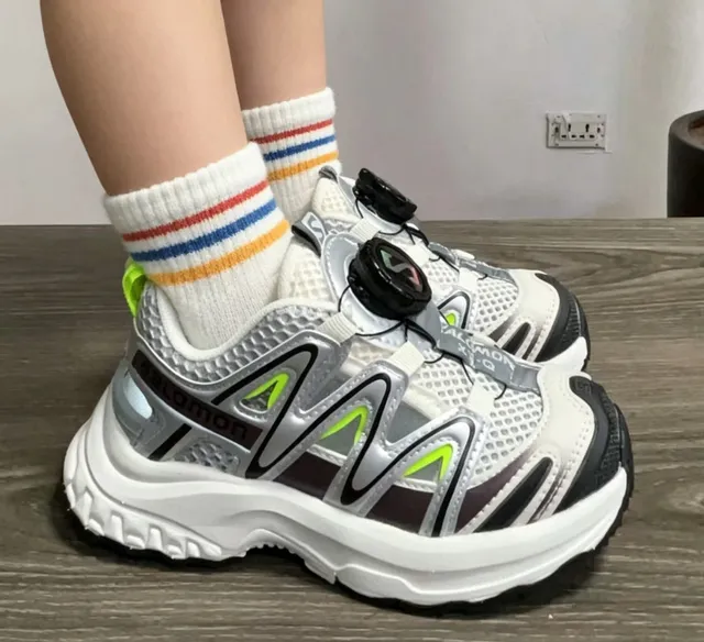 Salomon ACS Pro রূপালি কালো লেবু সবুজ মোটা স্নিকার 10