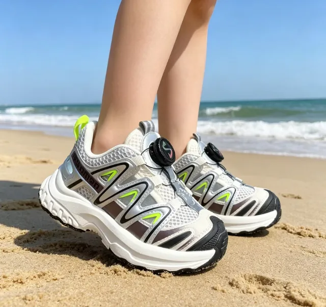 Salomon ACS Pro রূপালি কালো লেবু সবুজ মোটা স্নিকার 11