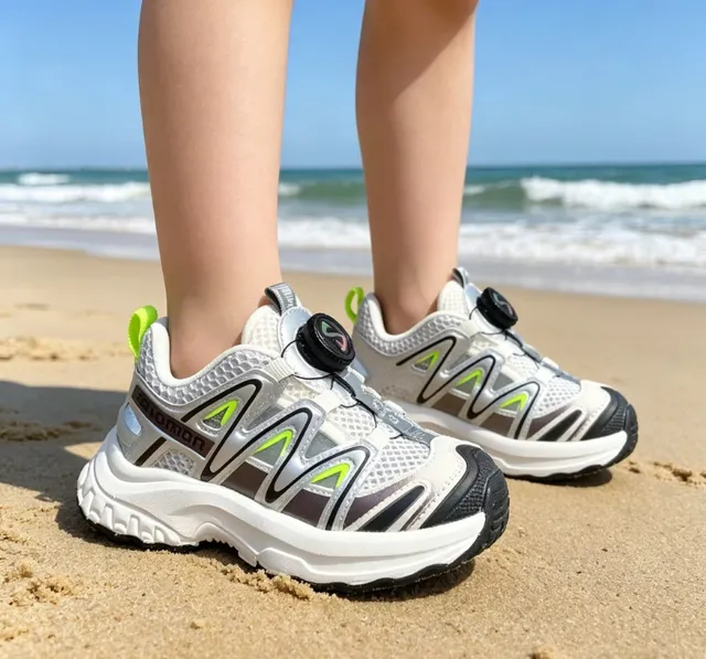 Salomon ACS Pro রূপালি কালো লেবু সবুজ মোটা স্নিকার 13
