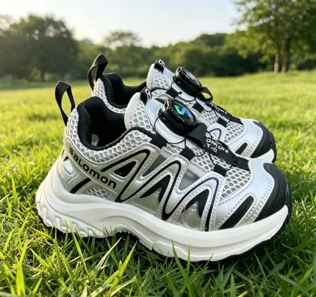 Salomon ACS Pro রূপালি কালো লেবু সবুজ মোটা স্নিকার 17