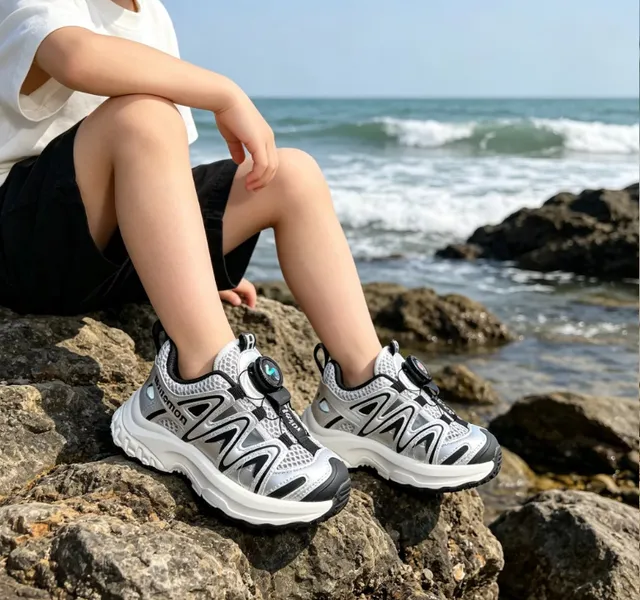 Salomon ACS Pro রূপালি কালো লেবু সবুজ মোটা স্নিকার 22