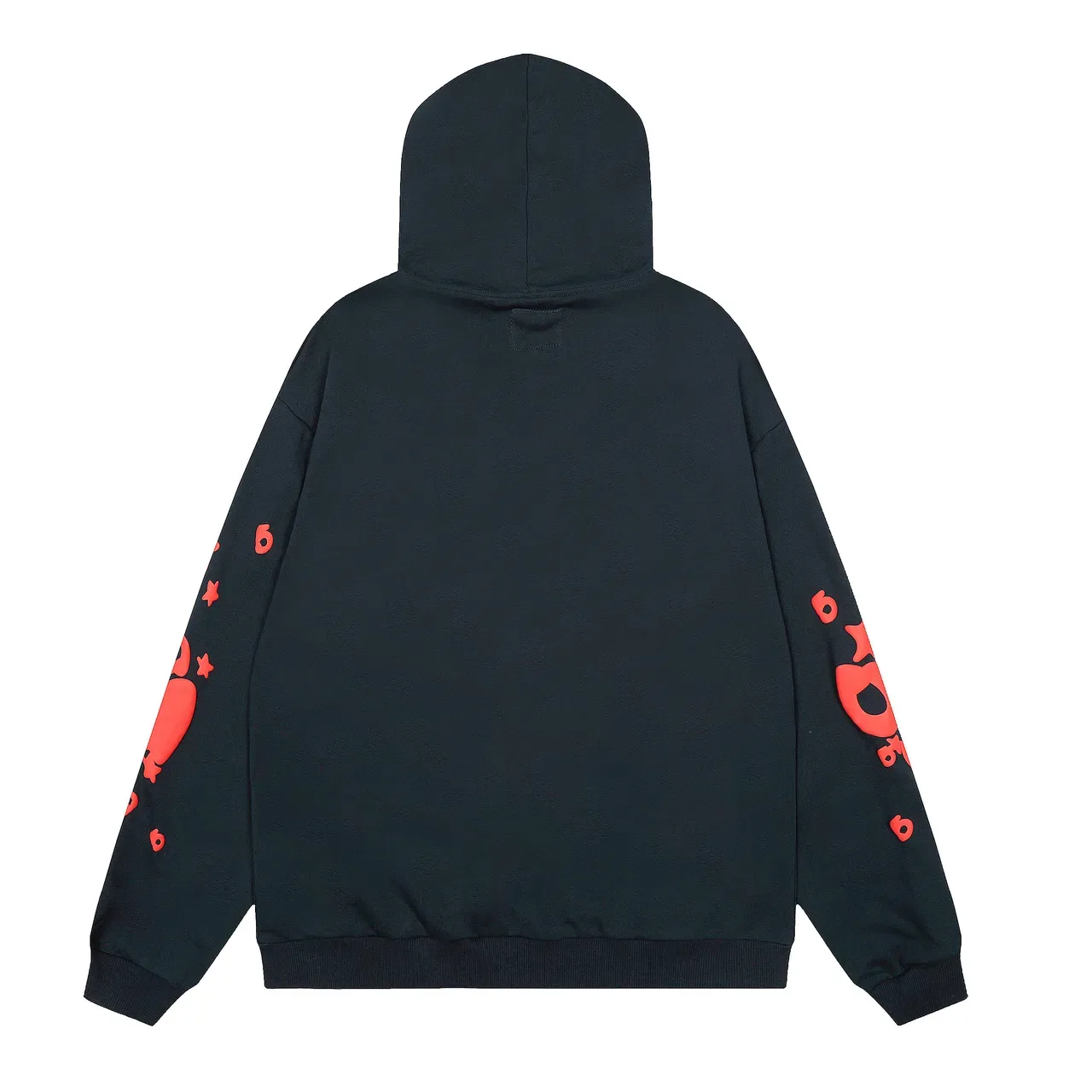 Sp5der Hoodie Oversized Fit Beige Red Gráfico 11