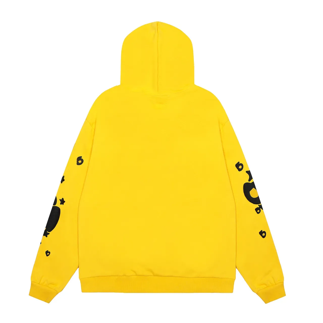 Sp5der أصفر أسود Oversized هودي طباعة جرافيكية جوجرز تراكسوت 3