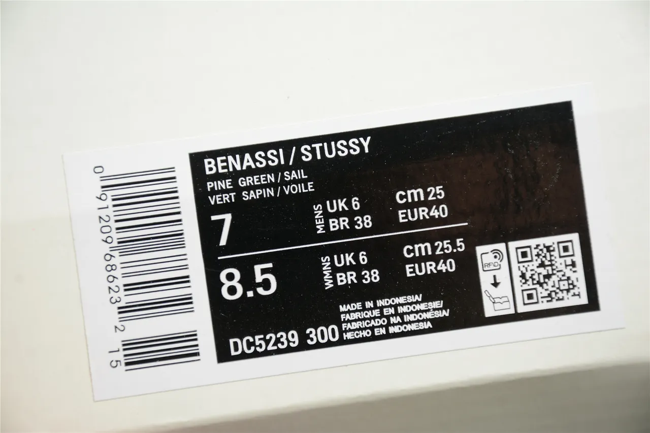 Stussy Signature Logo Slide Green White Molded Rubber Single-Strap Slippers 8