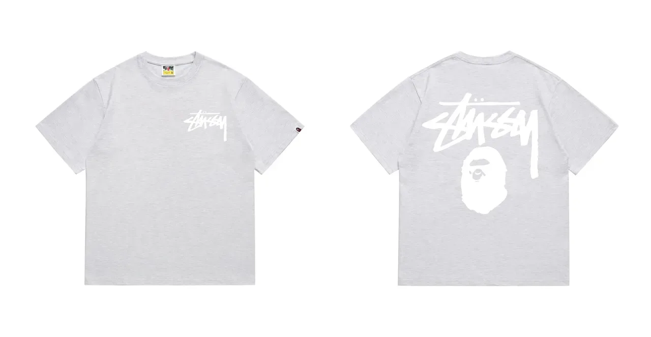 Stussy x A Bathing Ape Stock Logo Red T-Shirt 8