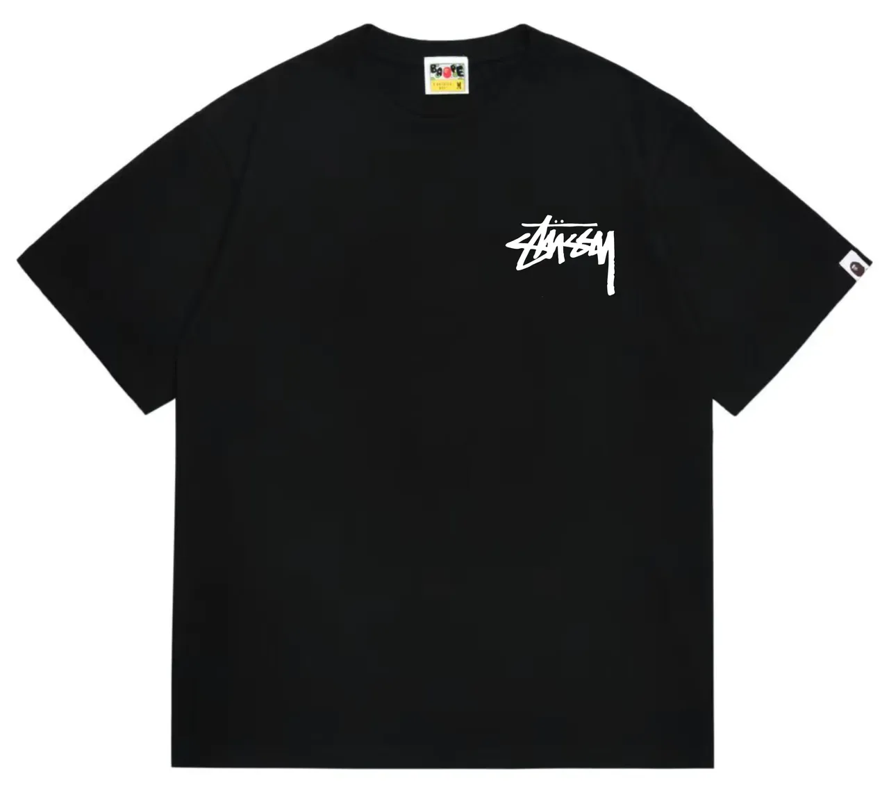 Stussy x A Bathing Ape Stock Logo Red T-Shirt 11