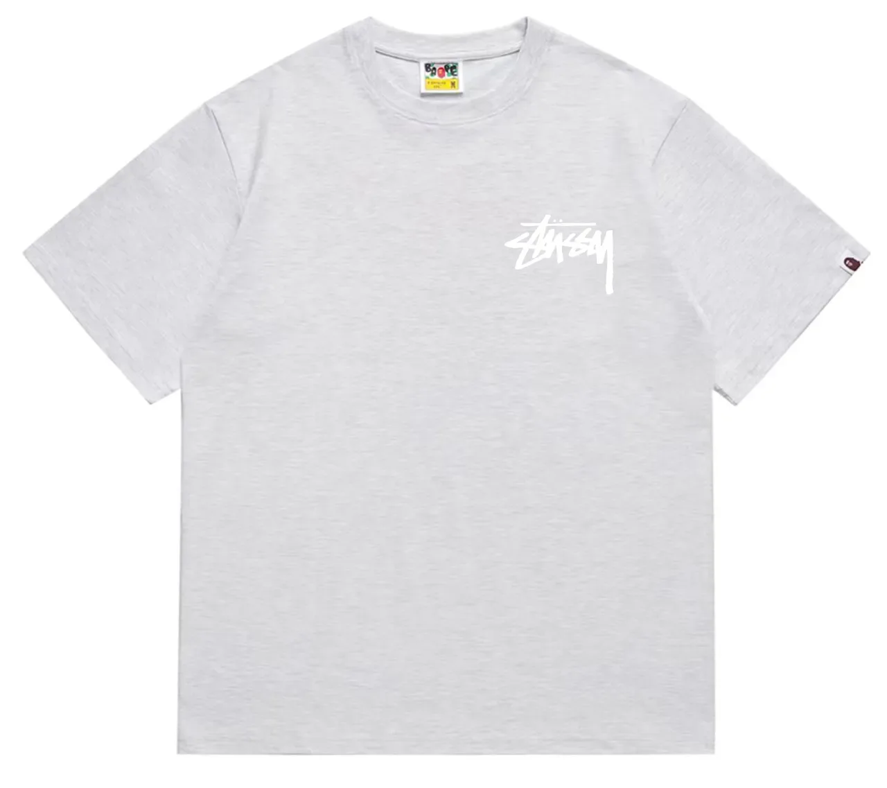 Stussy x A Bathing Ape Stock Logo Red T-Shirt 14