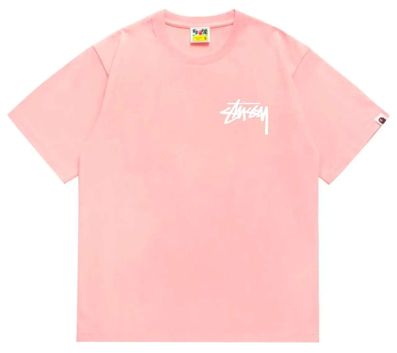 Stussy x A Bathing Ape Stock Logo Red T-Shirt 17