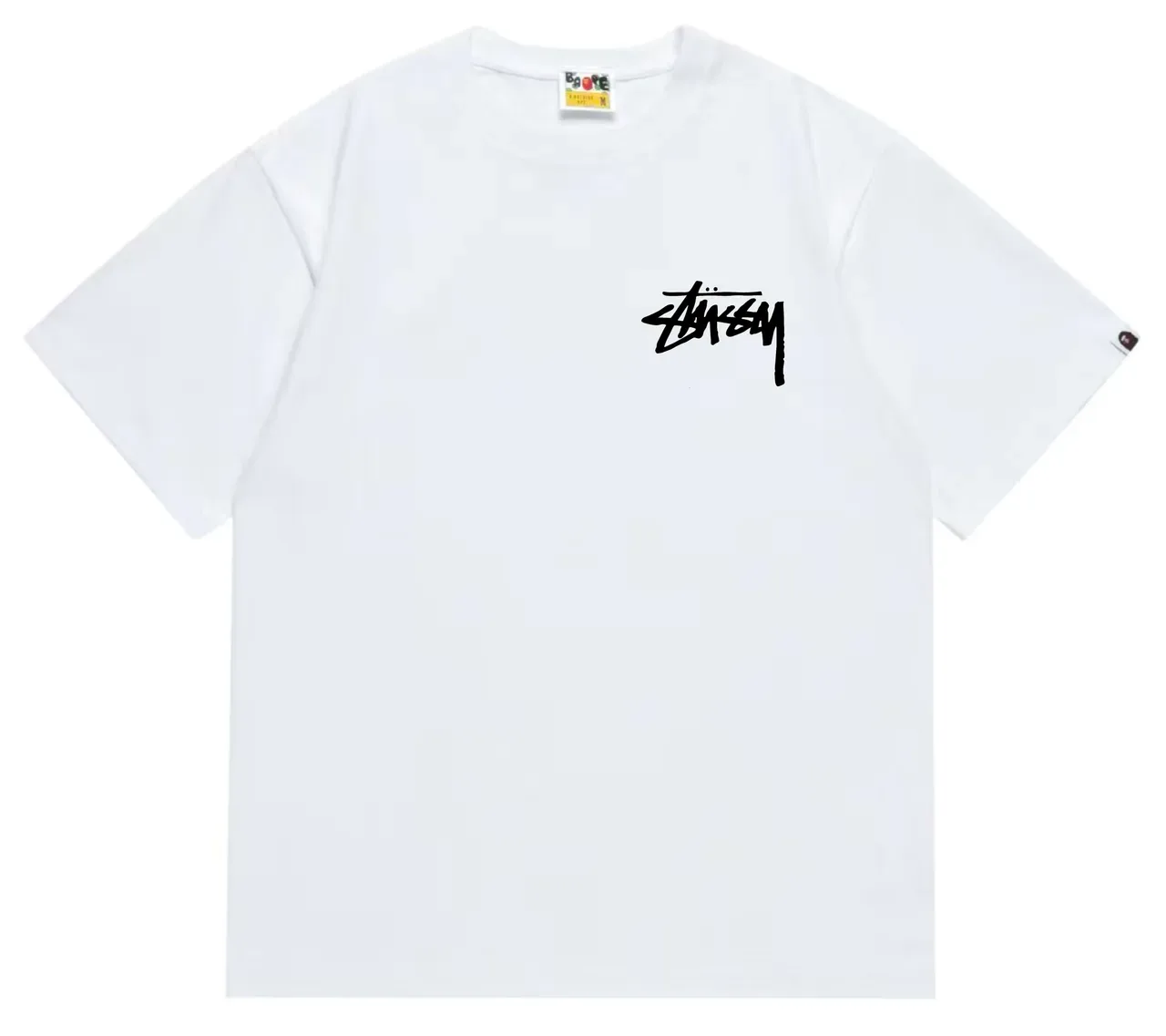 Stussy x A Bathing Ape Stock Logo Red T-Shirt 19