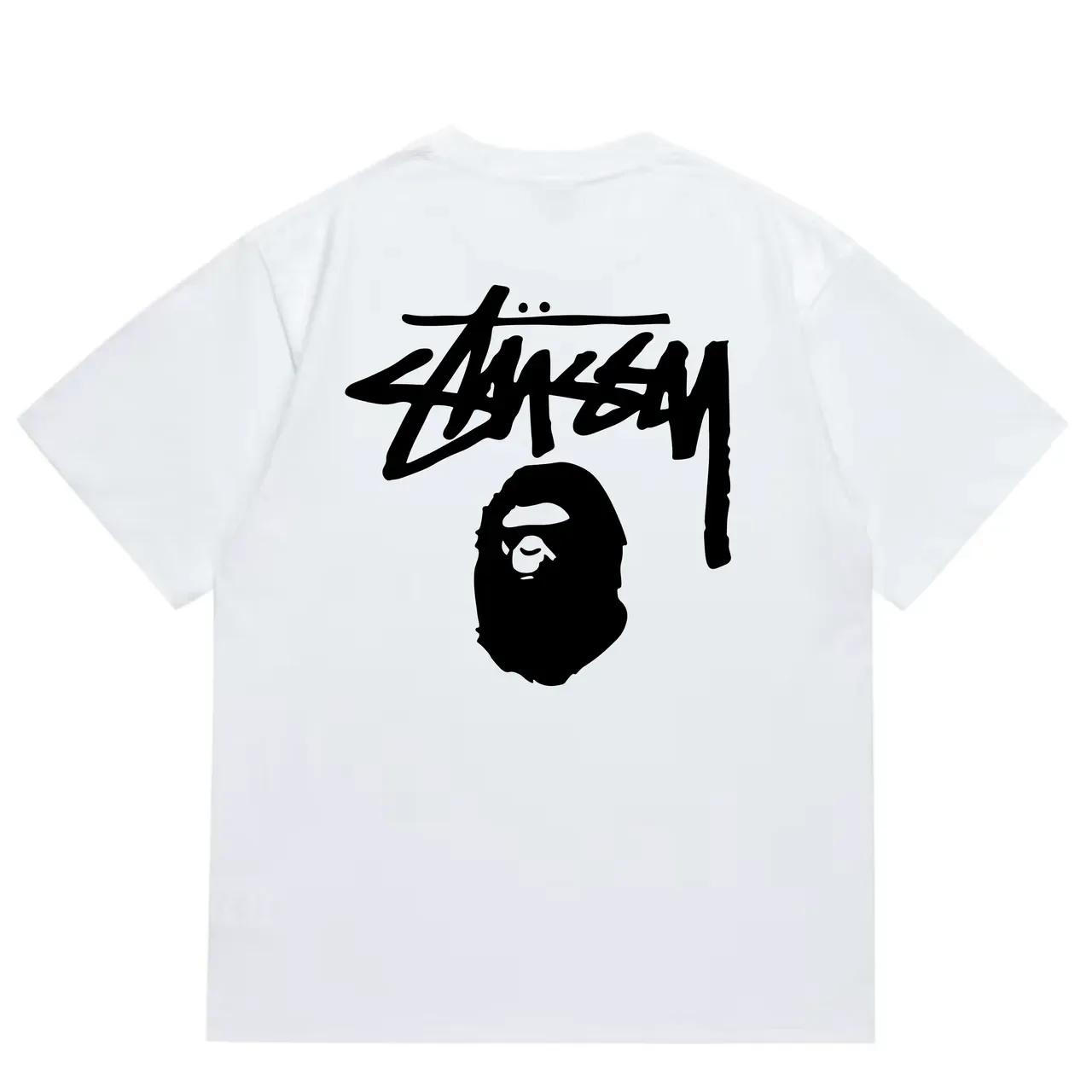 Stussy x A Bathing Ape Stock Logo Red T-Shirt 20