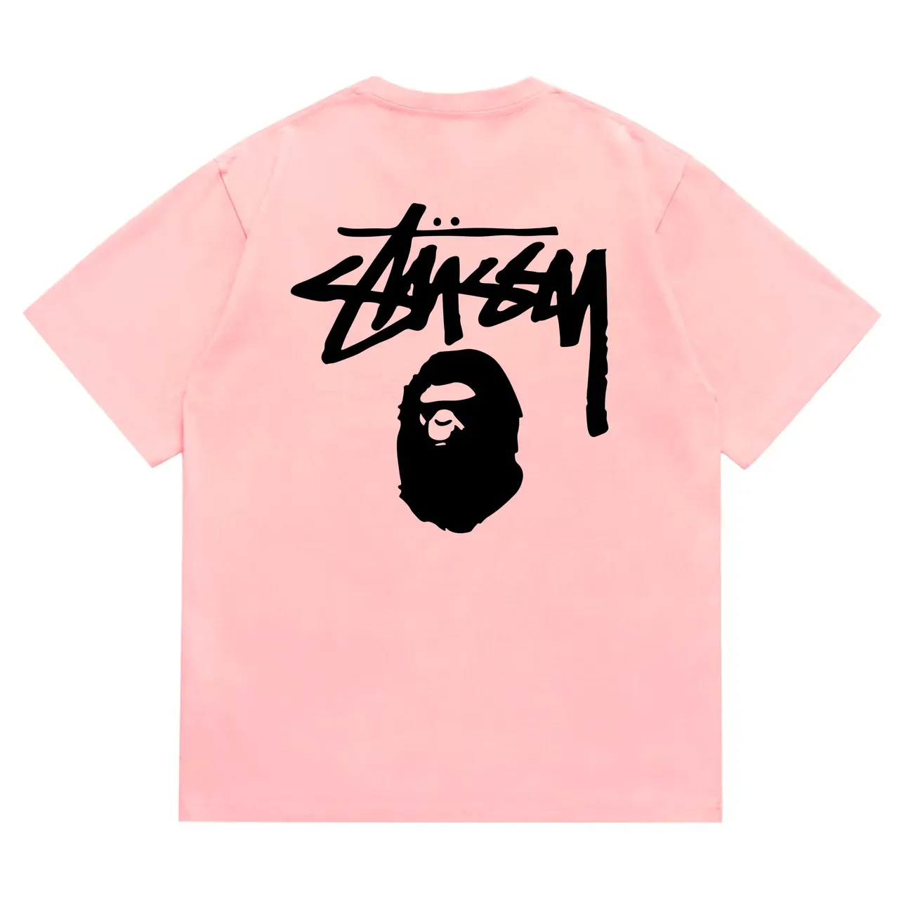 Stussy x A Bathing Ape Stock Logo Red T-Shirt 24