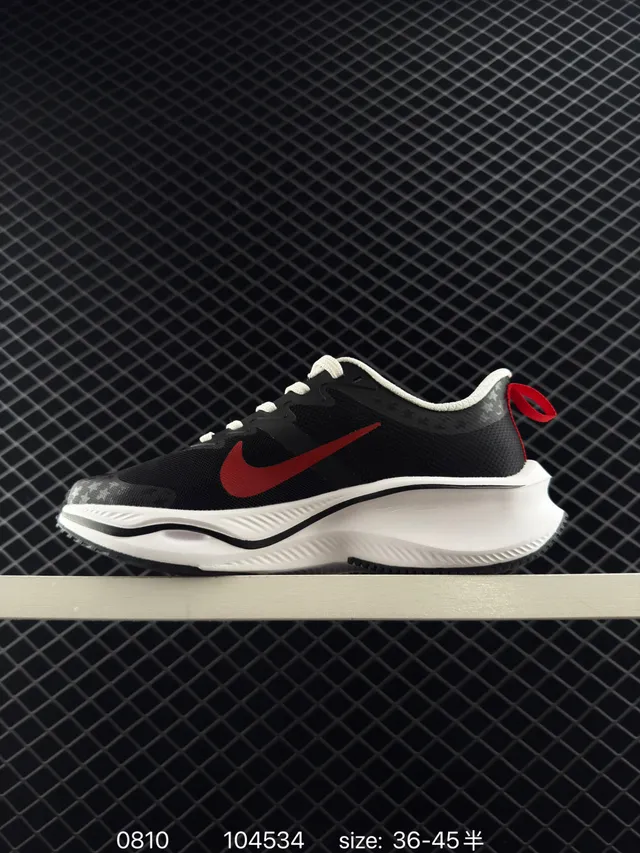 Supreme Nike ZoomX Black White Red Running Shoes 4