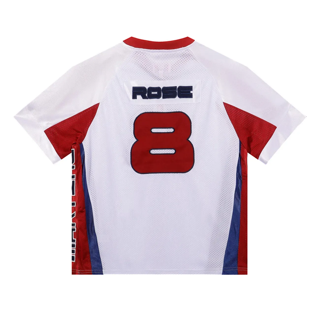 Supreme Rose Collaboration White Red V-Neck Mesh Construction Jersey 4