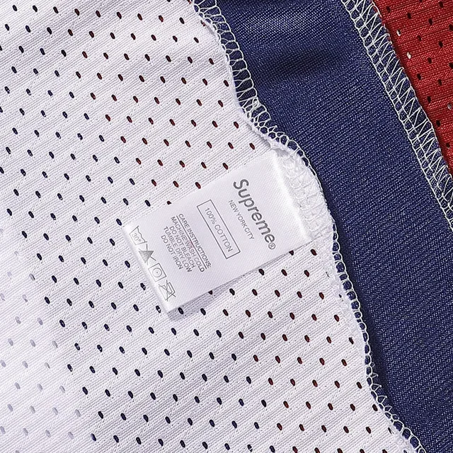 Supreme Rose Collaboration White Red V-Neck Mesh Construction Jersey 6