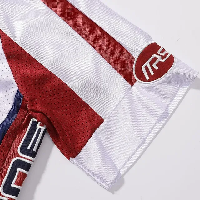 Supreme Rose Collaboration White Red V-Neck Mesh Construction Jersey 15