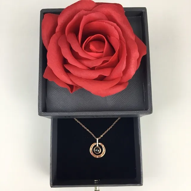 Swarovski Gold Black Chain Concentric Circular Pendant Necklace 3