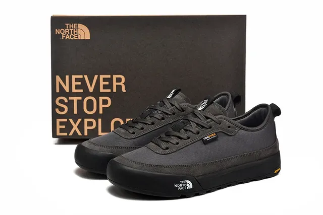 The North Face Charcoal Gray and Black Lifestyle Sneakers 2
