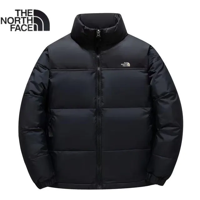 The North Face Orange Noir Boxy Fit Matelassage Horizontal Veste en Duvet 9