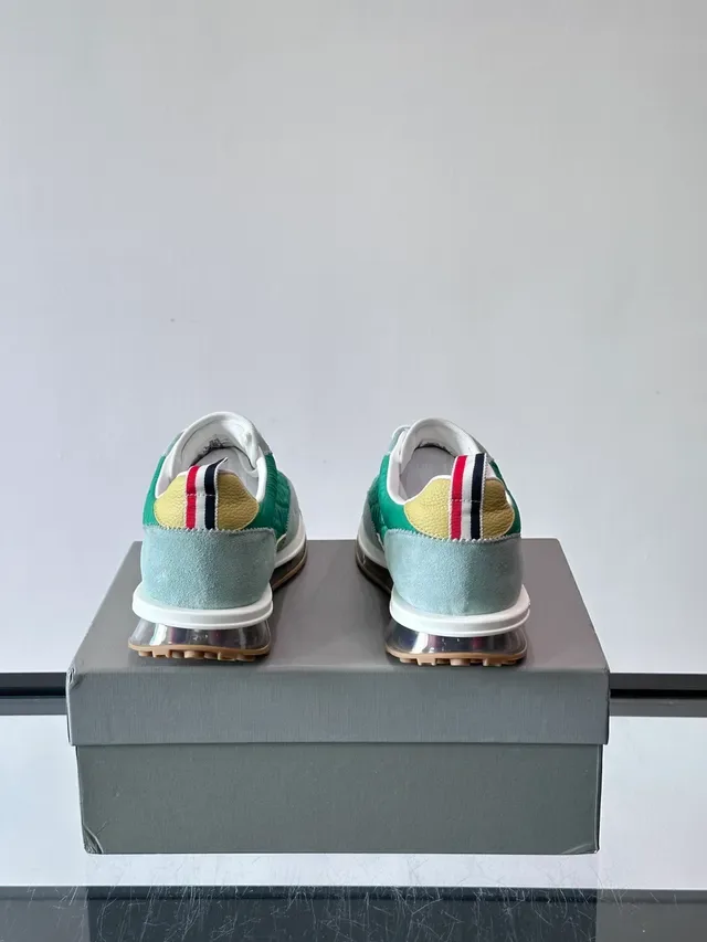 Thom Browne Quilted Green and Light Blue Lifestyle Sneakers 3