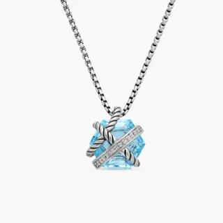 Tiffany & Co. HardWear Blue Topaz and Diamond Pendant Necklace