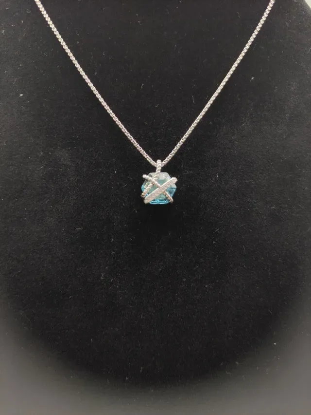 Tiffany & Co. HardWear Colar com Pingente de Topázio Azul e Diamante 9