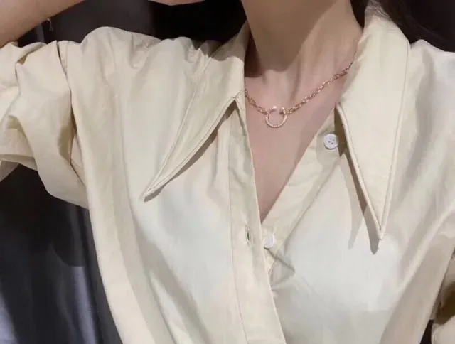 Tiffany & Co. Juste un Clou Colar Círculo Aberto Pavé 6