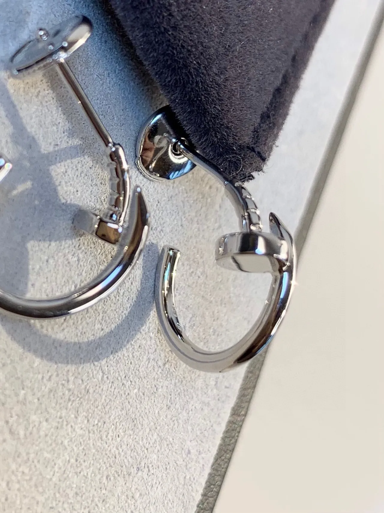 Tiffany & Co. Juste un Clou Polished Silver Hoop Earrings 2
