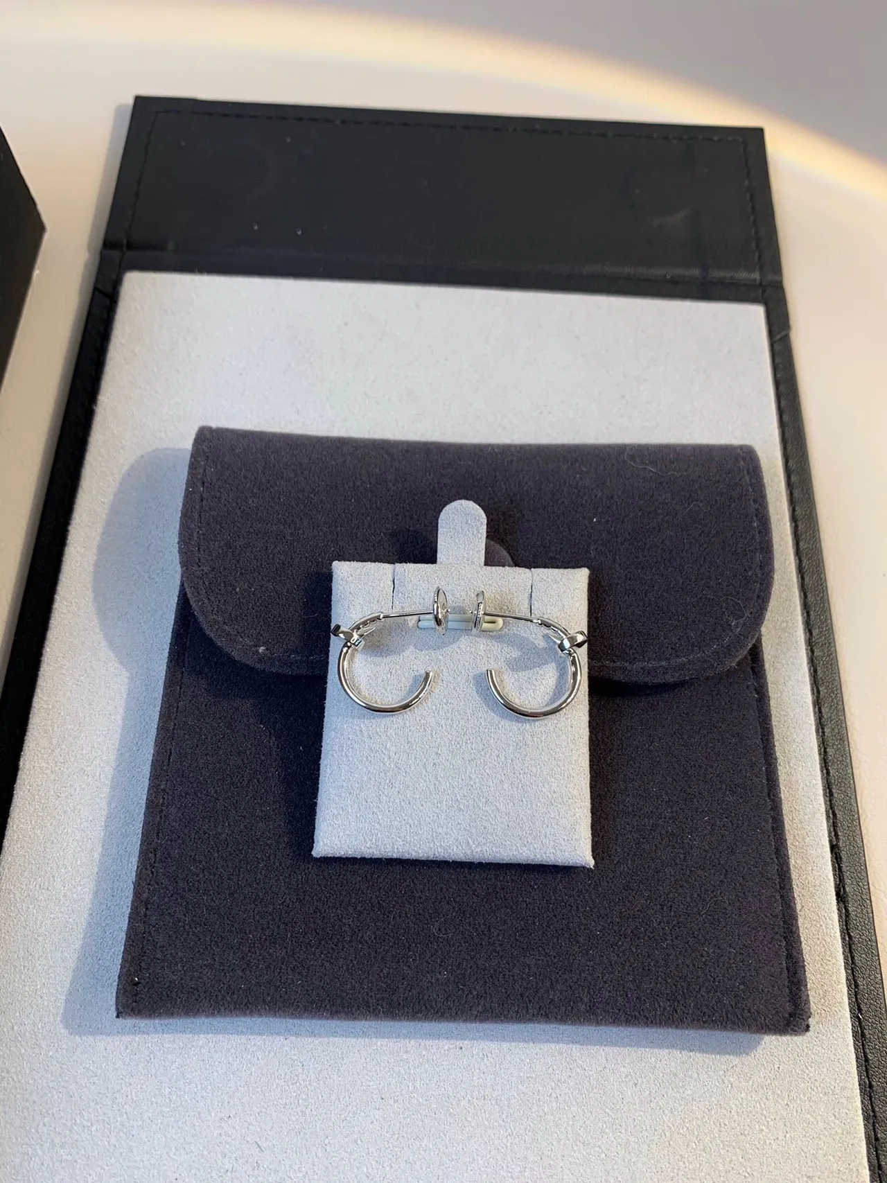 Tiffany & Co. Juste un Clou Polished Silver Hoop Earrings 3