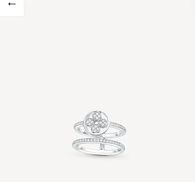 Tiffany & Co. Paloma Picasso Anel de folhas de olivo floral pavé 9