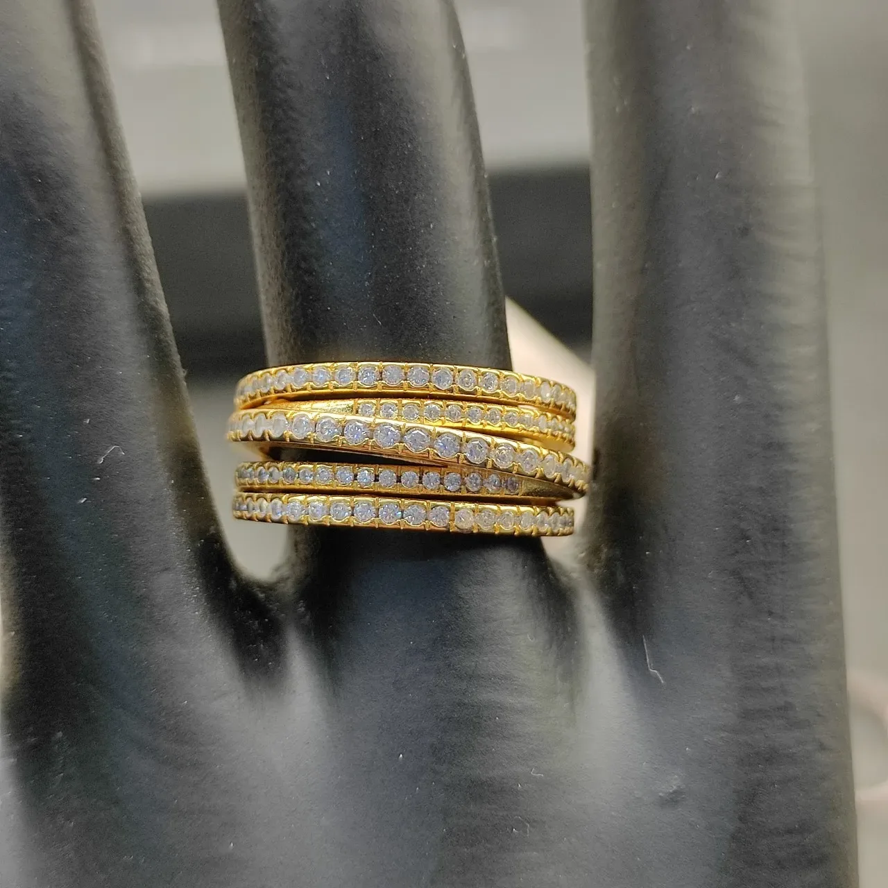 Tiffany & Co. T Collection Bagues empilables en corde torsadée et diamants pavé 3