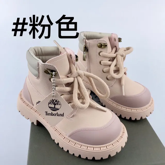 Timberland Field Boot 粉色双色儿童工靴 4