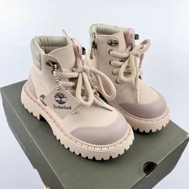 Timberland Field Boot 粉色双色儿童工靴 7
