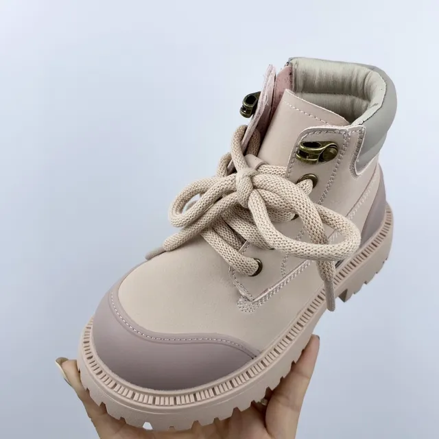 Timberland Field Boot 粉色双色儿童工靴 11