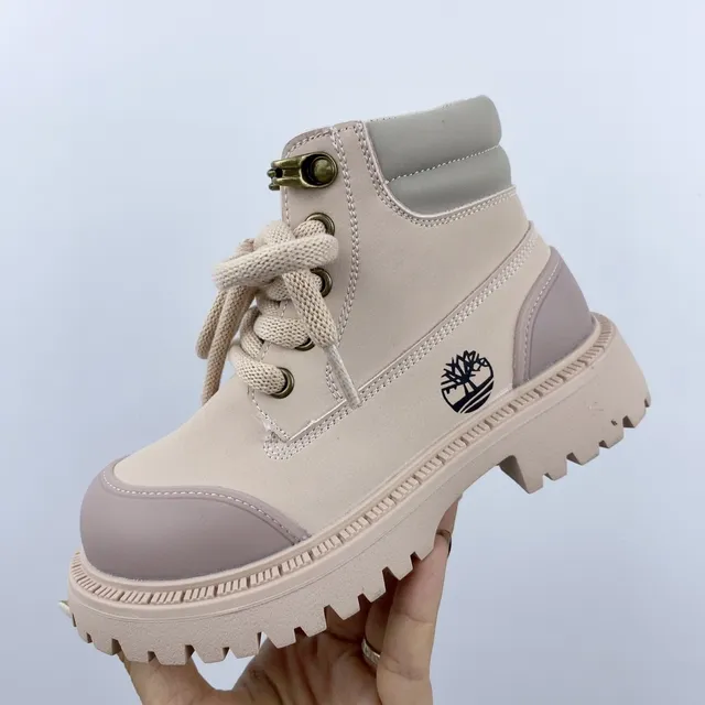 Timberland Field Boot 粉色双色儿童工靴 13