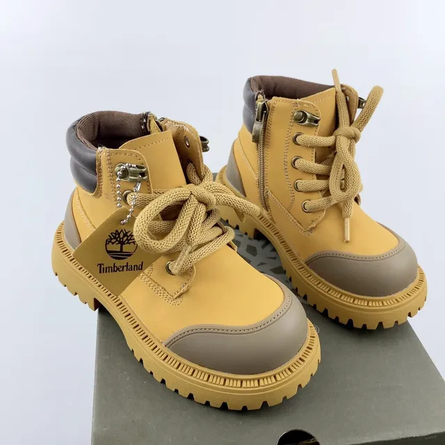 Timberland Field Boot 粉色双色儿童工靴 17