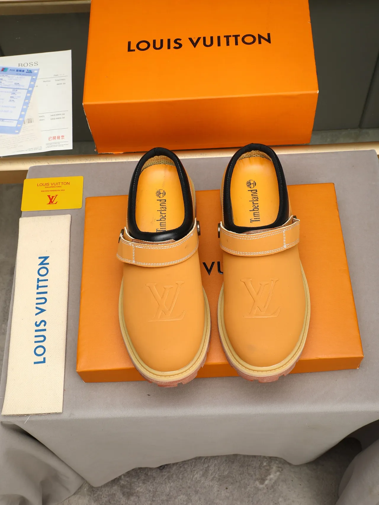 Timberland Orange Black Slip-On Clog Strapped Mule Casual Shoes 2