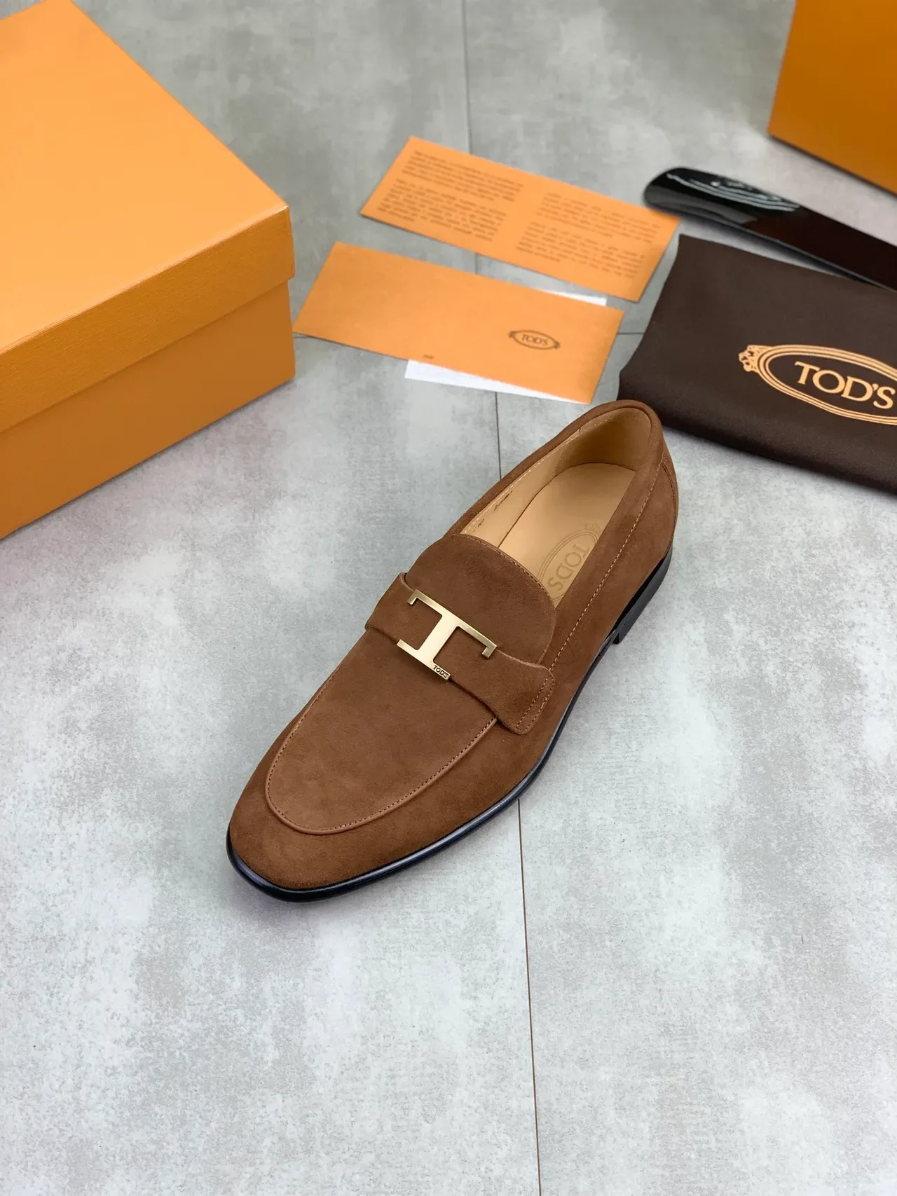 Tod's Double T Loafer Brown Suede Loafers 4