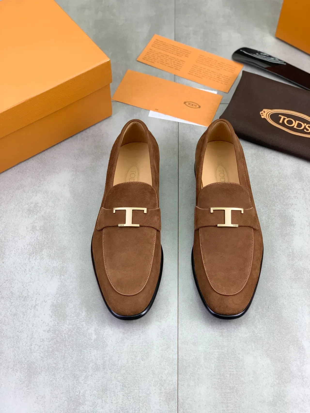 Tod's Double T Loafer Brown Suede Loafers 5
